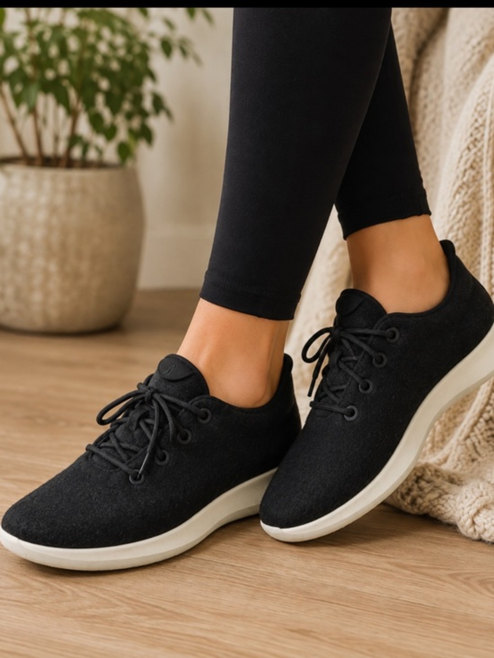 Allbirds Wool Runners Black Merino Wool Sneakers Women’s Size 8
